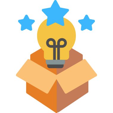 Bir yaratıcılık simgesinin vektör illüstrasyonu 