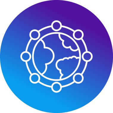 Küre. Web simgesi basit illüstrasyon