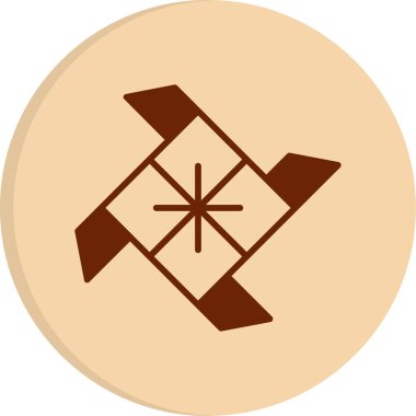 Yel değirmeni ikonu vektör illüstrasyonu