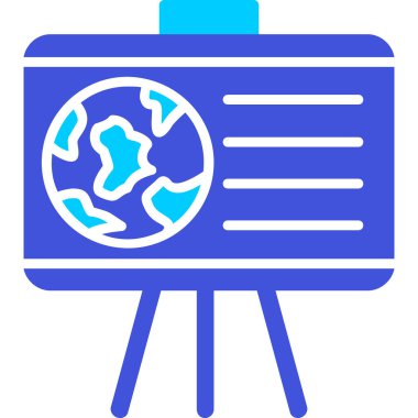 Coğrafya web simgesi, vektör illüstrasyonu