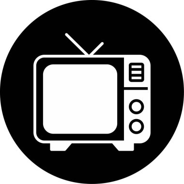 Televizyon. Web simgesi basit illüstrasyon 