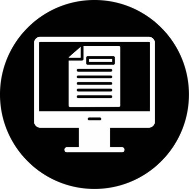 Çevrimiçi Test Ağı simgesi, vektör illüstrasyonu