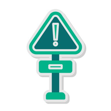 dikkat yol işareti simgesi vektör biçiminde