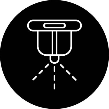 Moda biçimi izole edilmiş arkaplanda fıskiye simgesi           