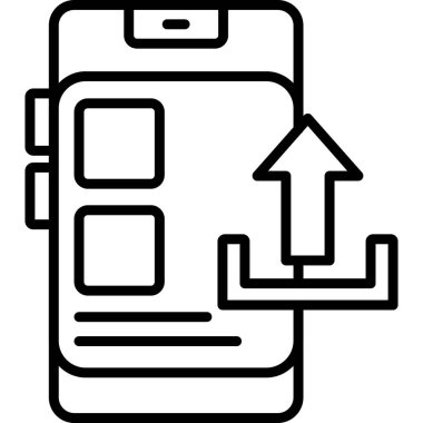 vector illustration of Upload modern icon                