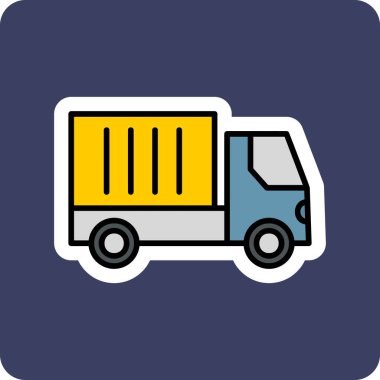 kamyon simgesi, vektör illüstrasyon tasarımı 