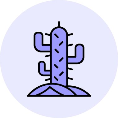 Kaktüs. Web simgesi basit illüstrasyon 