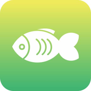 Balık. Web simgesi basit illüstrasyon 