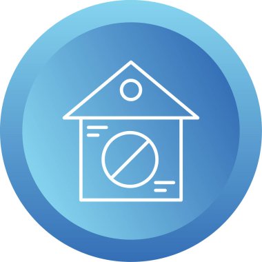 Bir ev simgesinin vektör illüstrasyonu