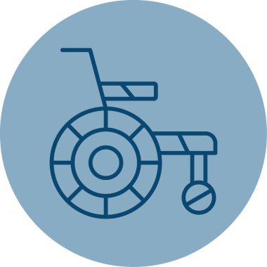 Tekerlekli sandalye web simgesinin vektör çizimi