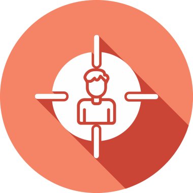 İnsan hedef simgesi, vektör illüstrasyonu basit tasarım