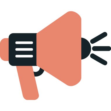 megafon web simgesi, vektör çizim 