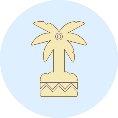 Palmiye ağacı simgesi. vektör illüstrasyonu 