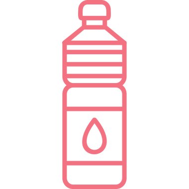 Su şişesi. Web simgesi basit illüstrasyon