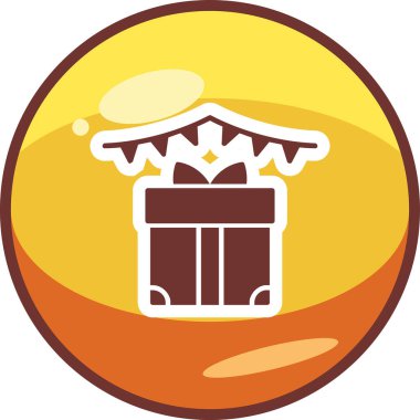 Hediye. Web simgesi basit illüstrasyon