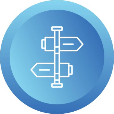 Bir sokak işaretinin vektör illüstrasyonu