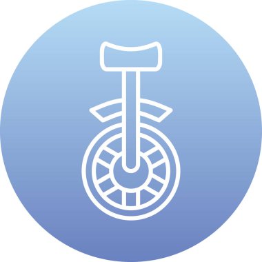 Tek tekerlekli bisiklet. Web simgesi basit illüstrasyon