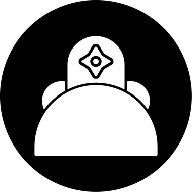 Saç bandı web simgesi, vektör illüstrasyonu