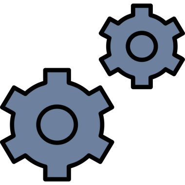 Vitesli ayar simgesi, vektör illüstrasyonu basit tasarım