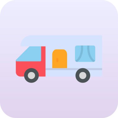 karavan web simgesi basit illüstrasyon