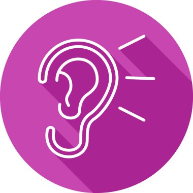 Dinleme simgesinin vektör illüstrasyonu