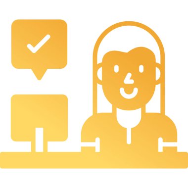 kadın web simgesi basit illüstrasyon 