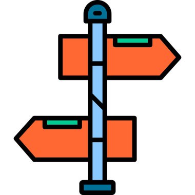 Bir sokak işaretinin vektör illüstrasyonu