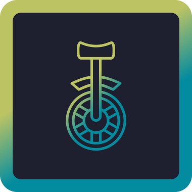 Tek tekerlekli bisiklet. Web simgesi basit illüstrasyon