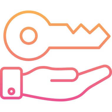 anahtar simgesi, vektör illüstrasyonu basit tasarım