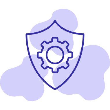 Veri koruma simgesi, vektör çizim                  