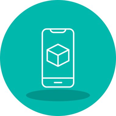 Görüntüde Artırılmış Gerçeklik simgesine sahip akıllı telefon 