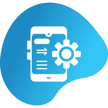 Mobil Ayarlar ikon vektör çizimi