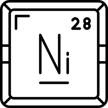 Nikel web simgesi, vektör illüstrasyonu 