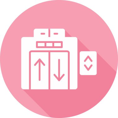 Asansör simgesi, vektör illüstrasyonu basit tasarım