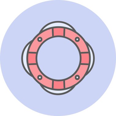 lifebuoy icon, vector illustration simple design