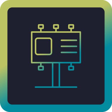 Billboard web simgesi, vektör çizim 