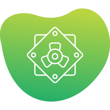 air fan simgesi, vektör illüstrasyonu basit tasarım