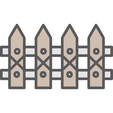 çit web simgesi, vektör çizim