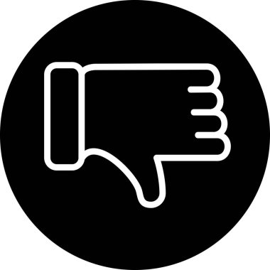 Hoşlanılmayan bir simgenin vektör illüstrasyonu 