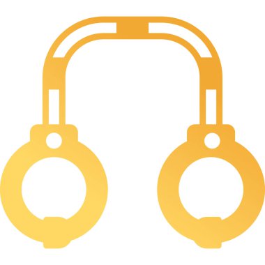 kelepçe ikon vektör illüstrasyonu