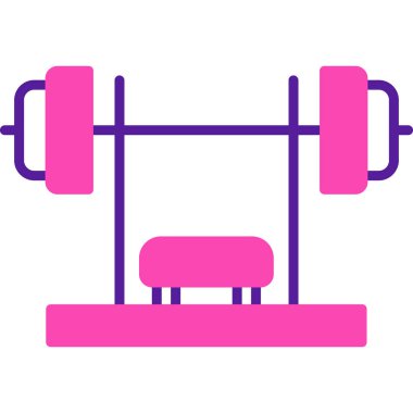 Bench Press simge vektör illüstrasyon tasarımı 