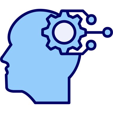 Düşünüyorum. Web simgesi basit illüstrasyon           