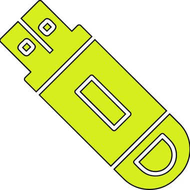 Flash disk simgesi, vektör illüstrasyon tasarımı