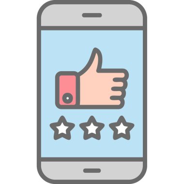 derecelendirme simgesi, vektör illüstrasyonu basit tasarım