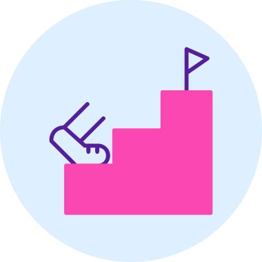 Adımlar web simgesinin vektör illüstrasyonu