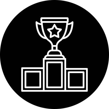 Galibiyet kupa vektör simgesi