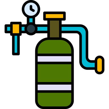 Oxygen Tank modern simgesinin vektör çizimi            