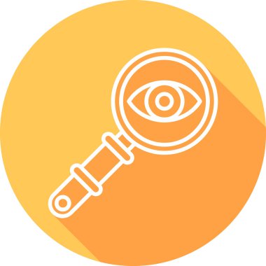 büyütme cam simgesi, vektör illüstrasyonu basit tasarım