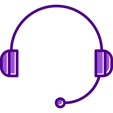 Kulaklık. Web simgesi basit illüstrasyon