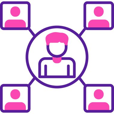 personel dış kaynak simgesi, vektör illüstrasyonu basit tasarım